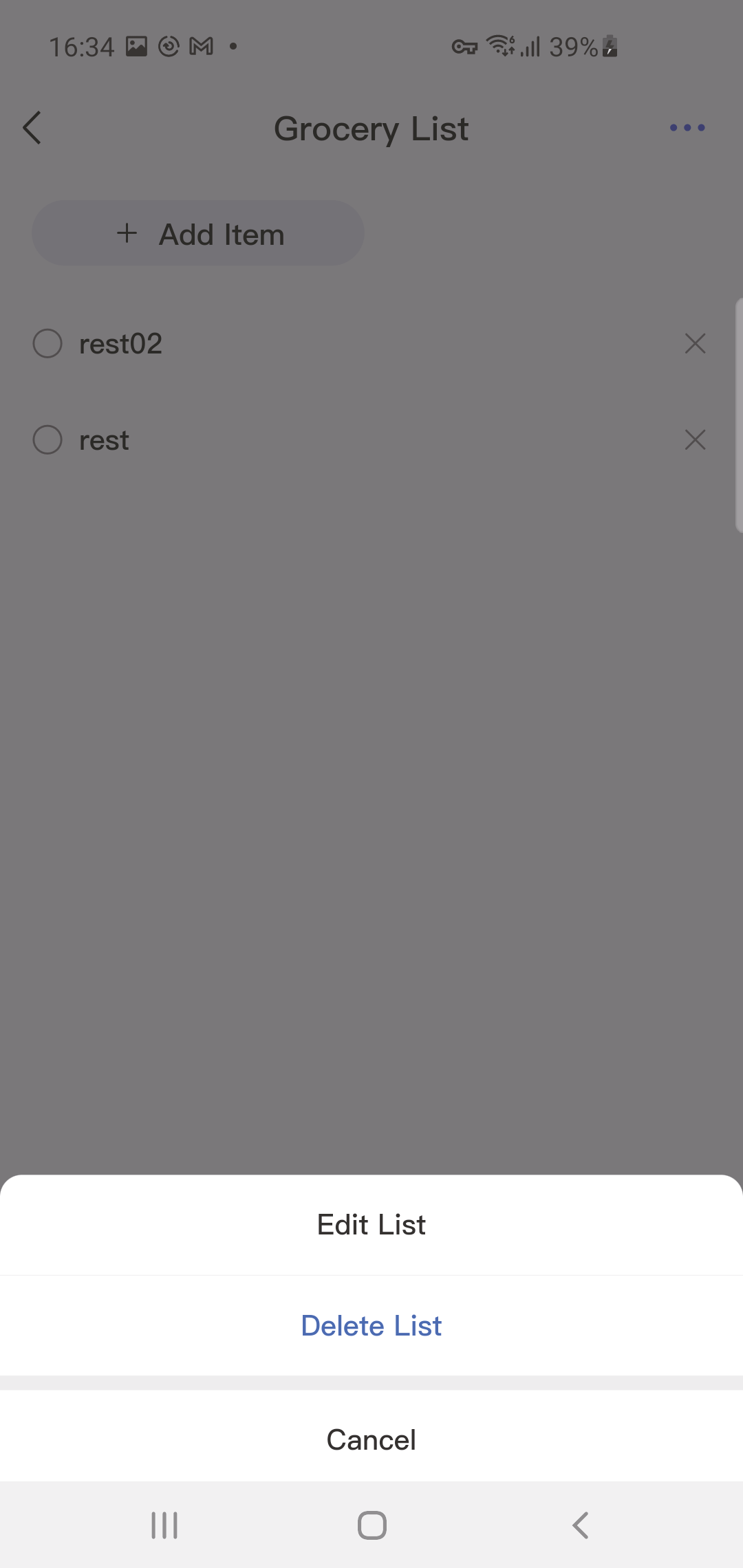 Lists App 1