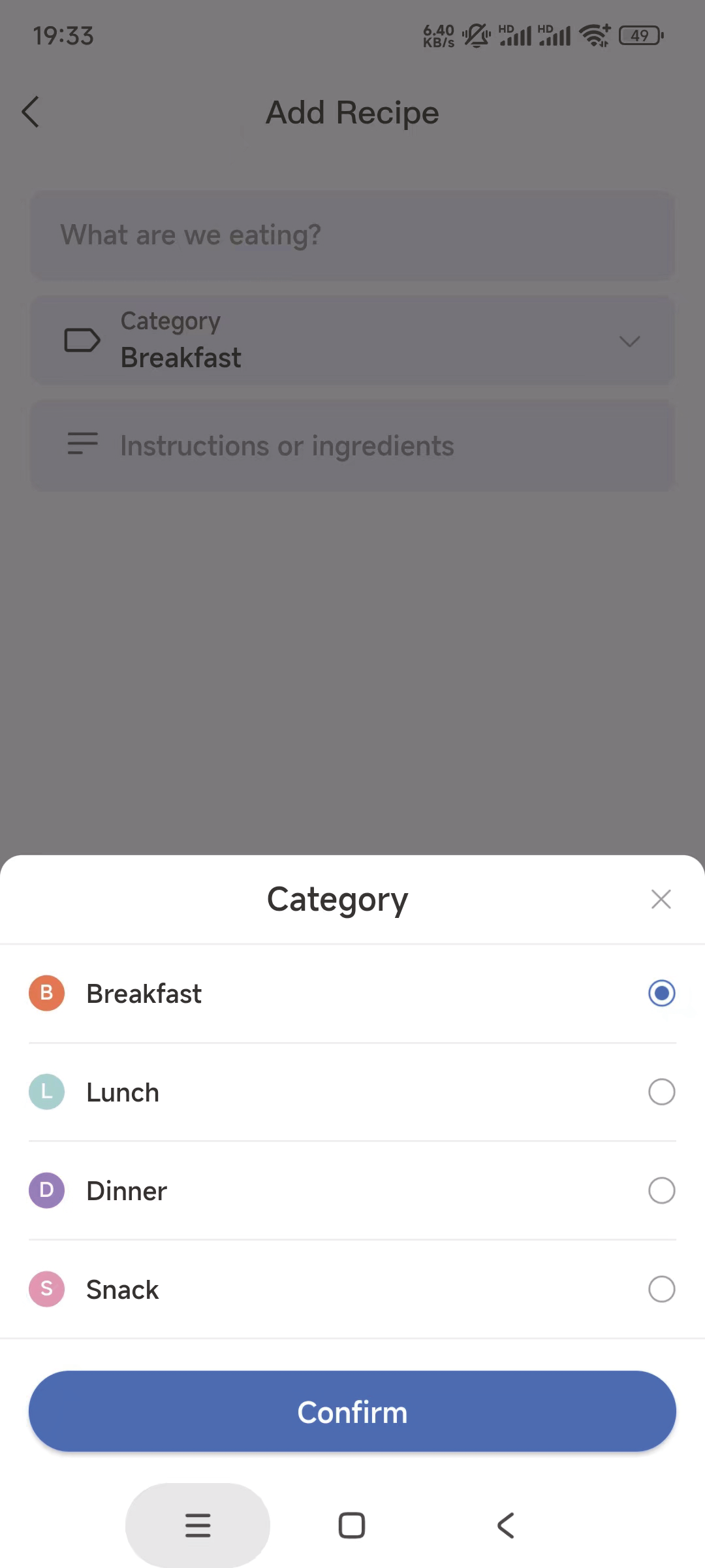 Meal Plan 1