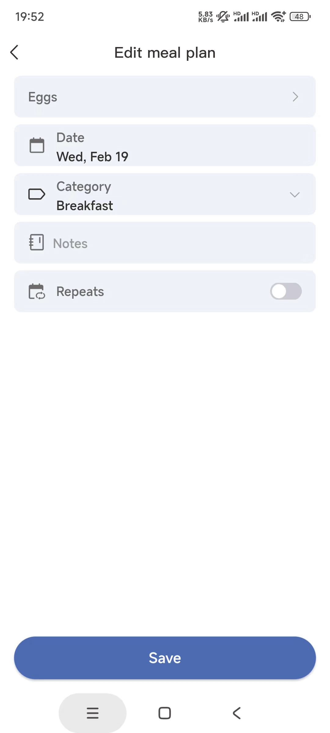 Meal Plan 1